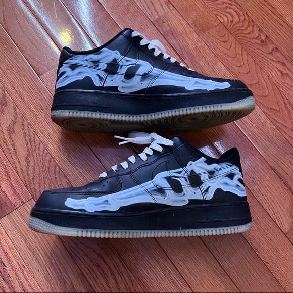 Nike Airforce 1 black skeleton - Picture 3 of 6